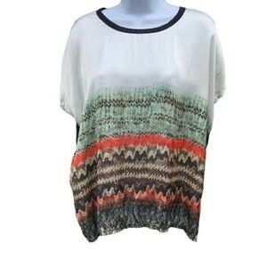 Women's tunic blouse short sleeve size M